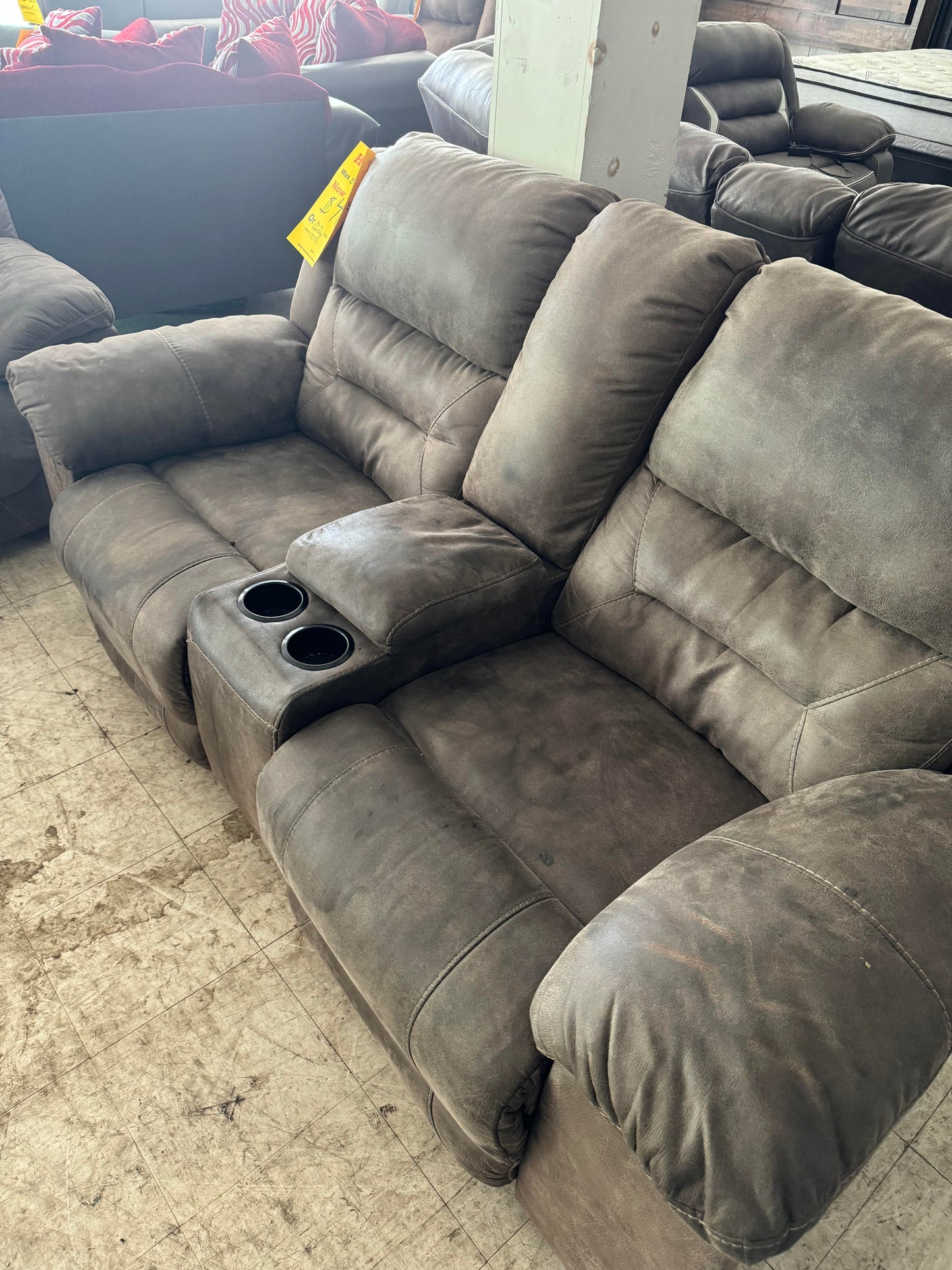 Gray Reclining Living Room Group Trading Post