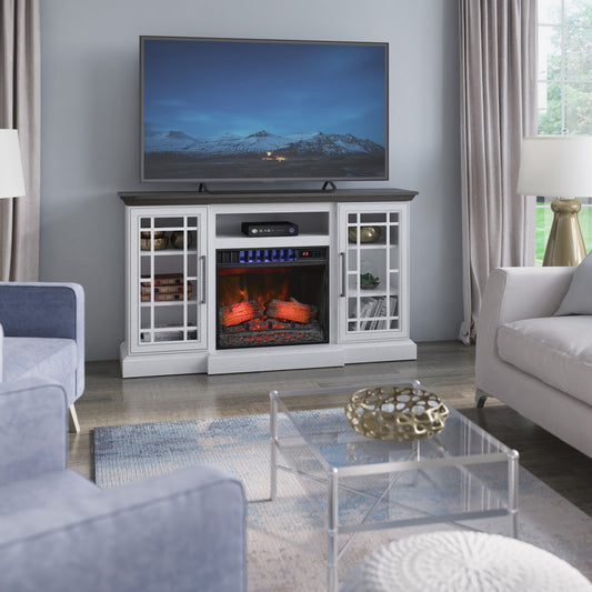 Alicia Cool Glow Media TV Stand W/Fireplace Twin-Star International Inc.