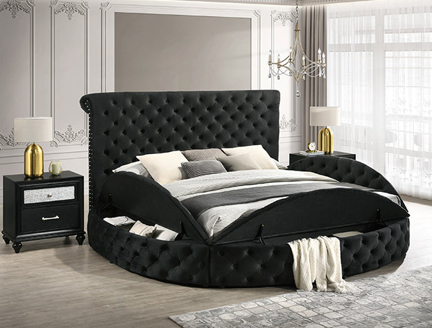 BRIGITTE BED FRAME BLACK Crown Mark