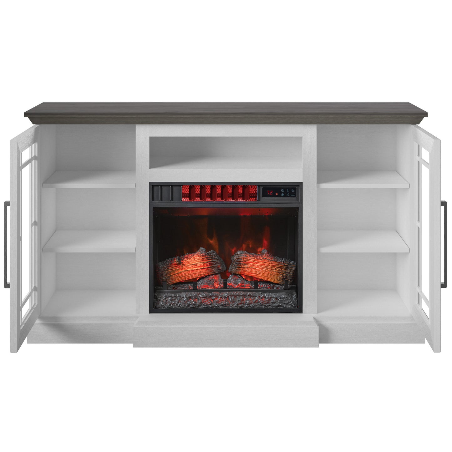 Alicia Cool Glow Media TV Stand W/Fireplace Twin-Star International Inc.