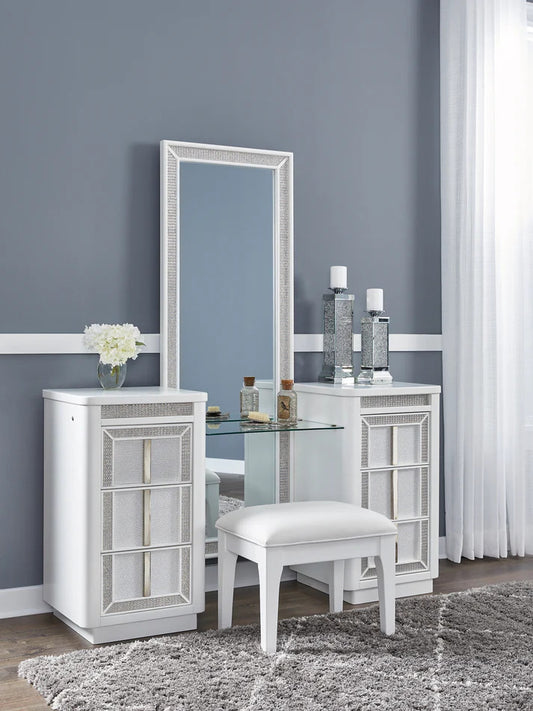 Chalanna Vanity With Mirror and Stool