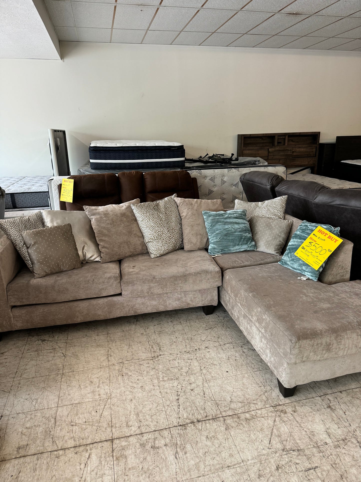 4125 Cement Used Sectional DELTA FURNITURE