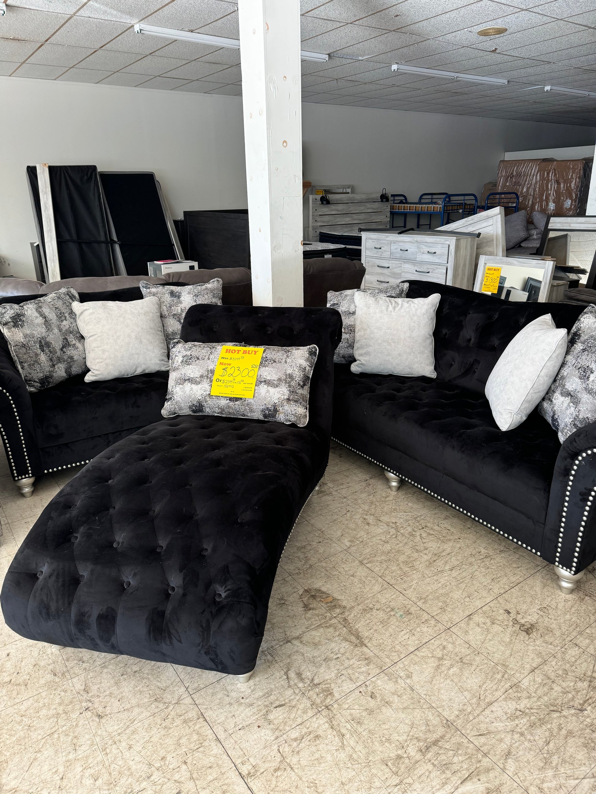 Black Three Piece Ashley Furniture