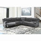 Clonmel 5 Piece Reclining Sectional Grey Ashley Furniture