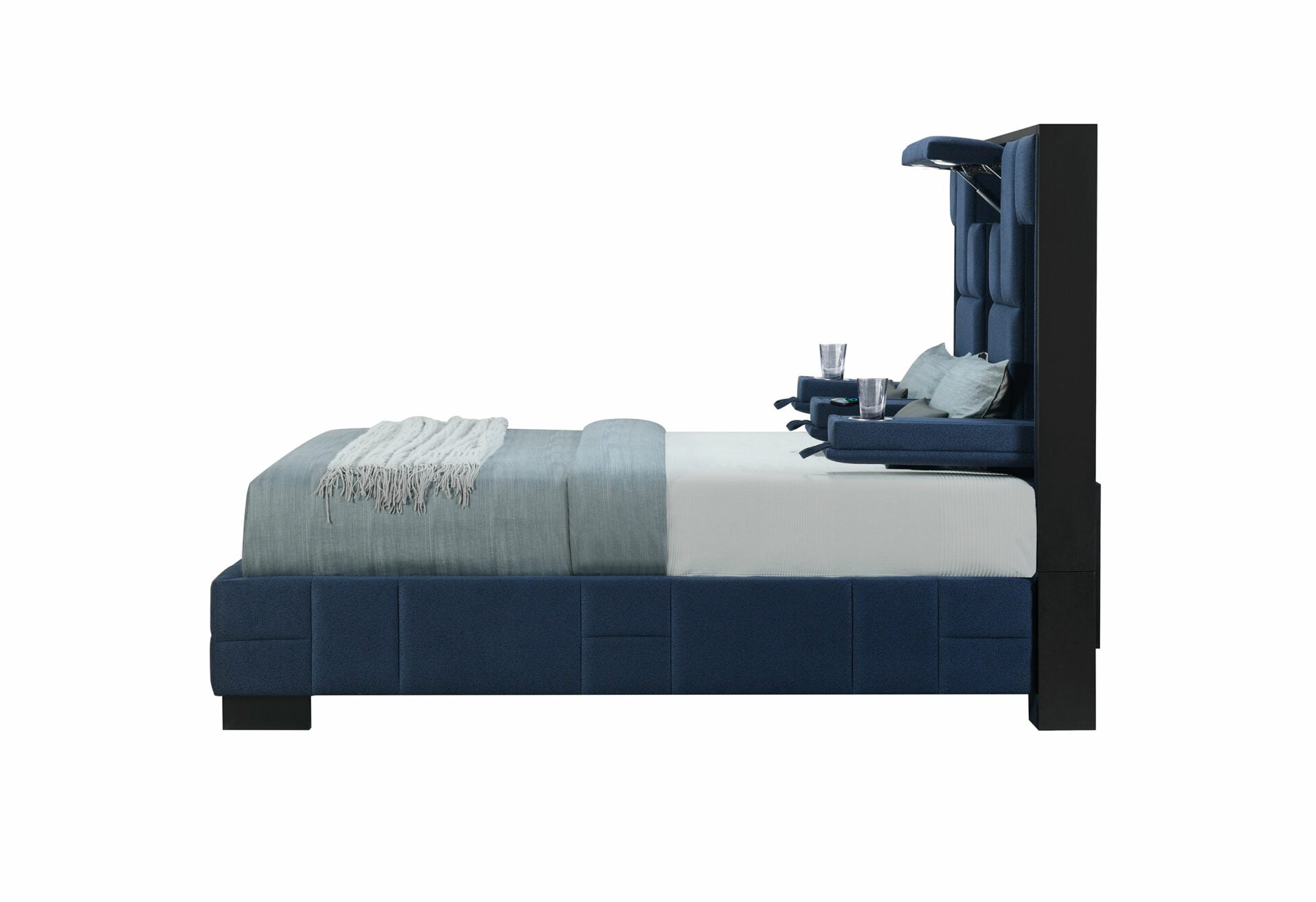 Oscar Navy Blue Bedroom Set GLOBAL FURNITURE