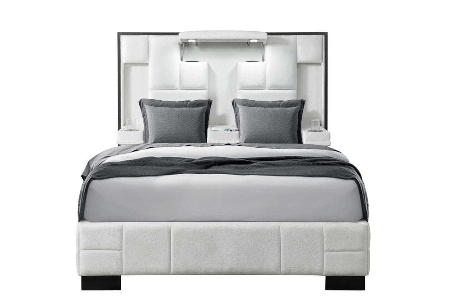 Oscar Gray Bed GLOBAL FURNITURE