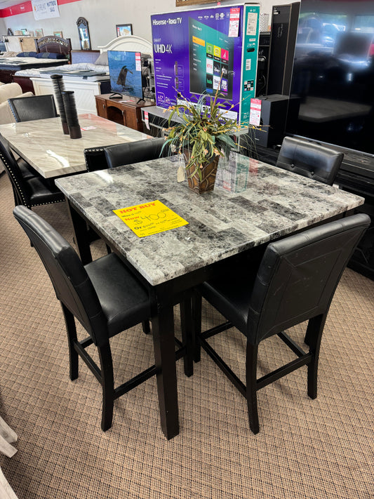 Gray Used Four Chair Dinette Ashley Furniture