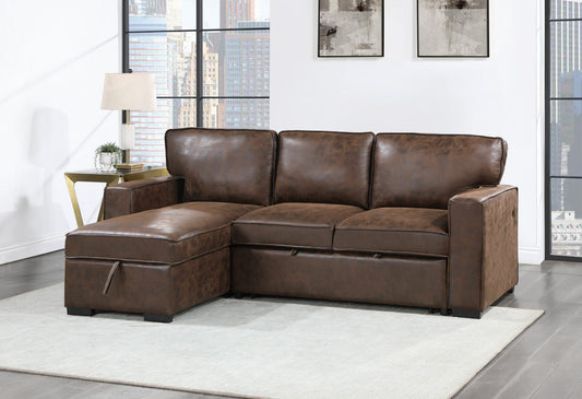 Reversible Pull Out Sofa Bed Coffee GLOBAL FURNITURE