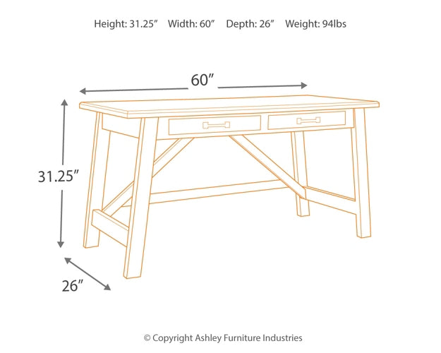 Baldridge Home Office Large Leg Desk Signature Design by Ashley®