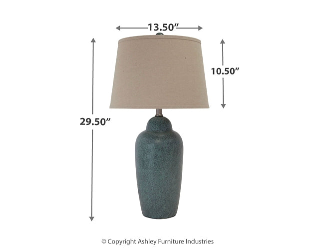 Saher Ceramic Table Lamp (1/CN) Signature Design by Ashley®