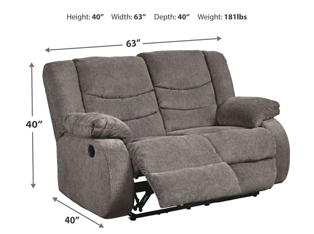 Tulen Reclining Loveseat Signature Design by Ashley®