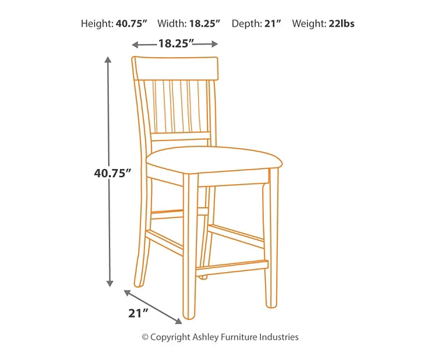 Haddigan Upholstered Barstool (2/CN) Signature Design by Ashley®