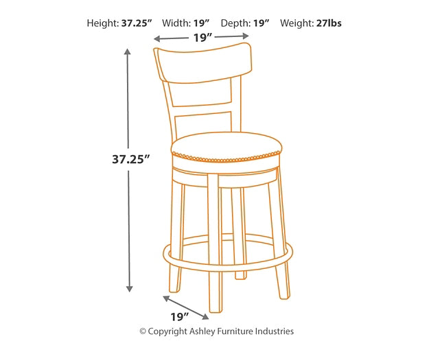 Pinnadel UPH Swivel Barstool (1/CN) Signature Design by Ashley®