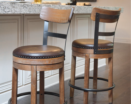 Pinnadel UPH Swivel Barstool (1/CN) Signature Design by Ashley®