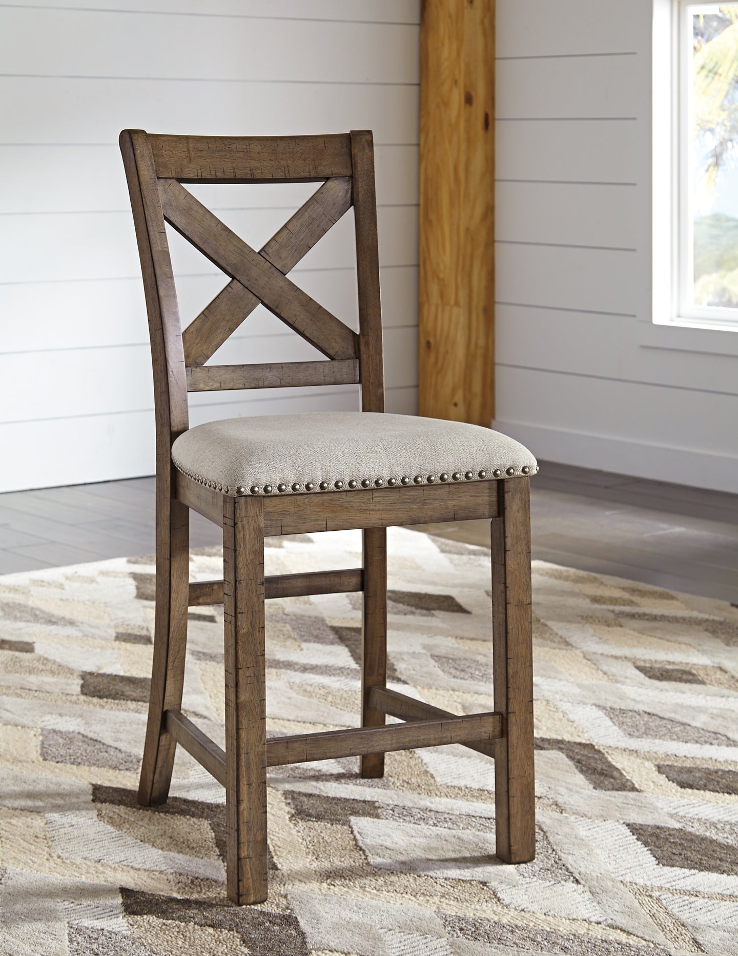 Moriville Upholstered Barstool (2/CN) Signature Design by Ashley®