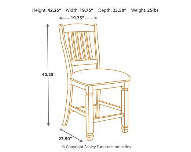 Bolanburg Upholstered Barstool (2/CN) Signature Design by Ashley®