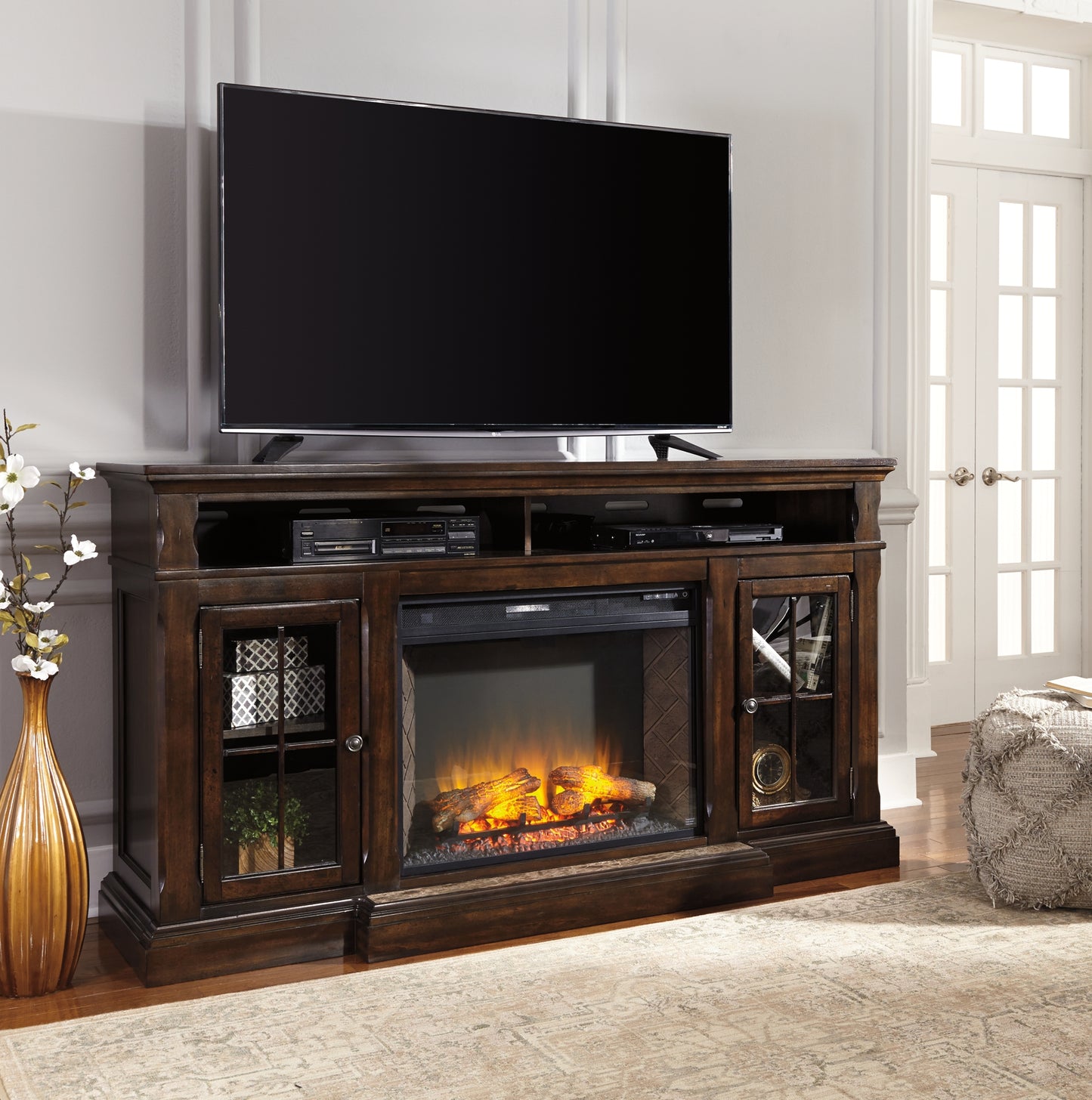 Roddinton XL TV Stand w/Fireplace Option Signature Design by Ashley®