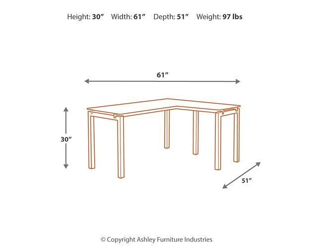 Baraga L-Desk Signature Design by Ashley®