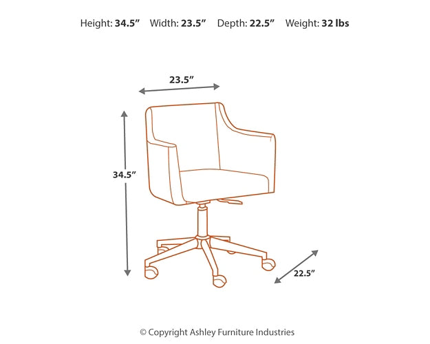 Baraga Home Office Swivel Desk Chair Signature Design by Ashley®