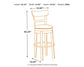 Pinnadel UPH Swivel Barstool (1/CN) Signature Design by Ashley®