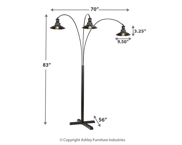 Sheriel Metal Arc Lamp (1/CN) Signature Design by Ashley®