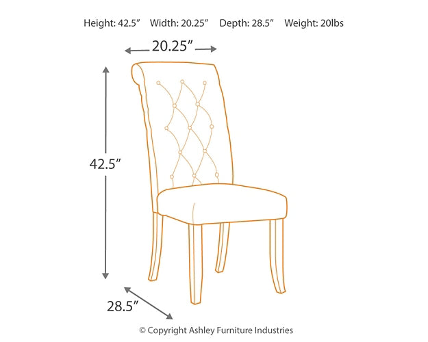 Tripton Dining UPH Side Chair (2/CN) Signature Design by Ashley®