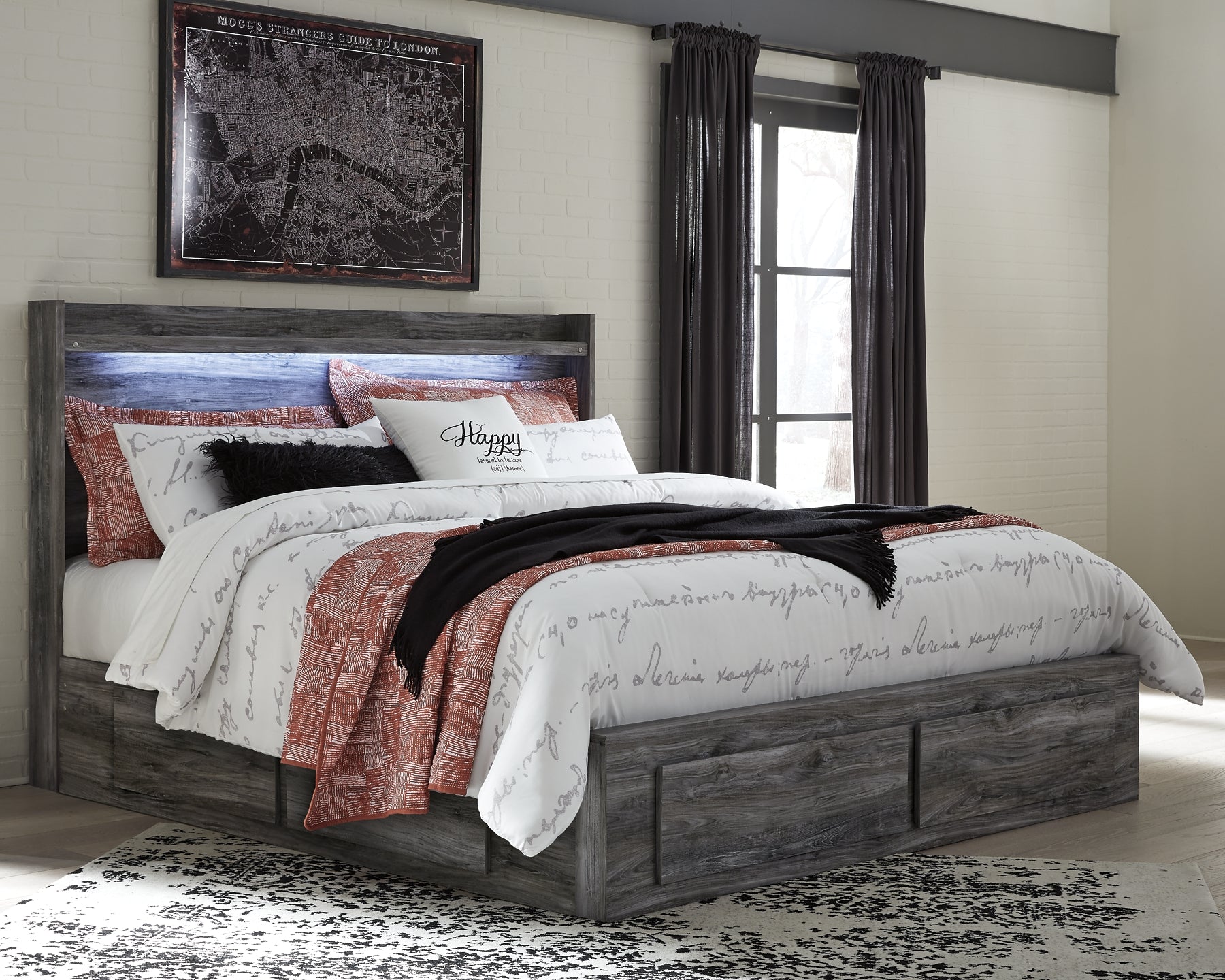 Baystorm  Panel Bed With 4 Storage Drawers Signature Design by Ashley®