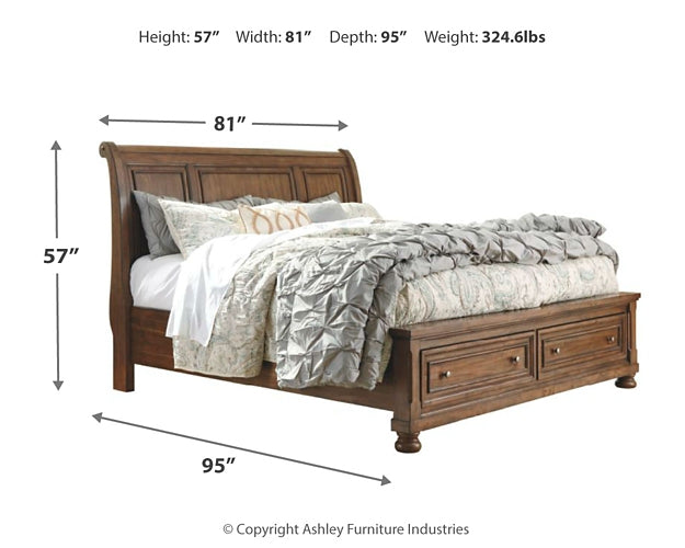 Robbinsdale  Sleigh Bed With Storage Signature Design by Ashley®