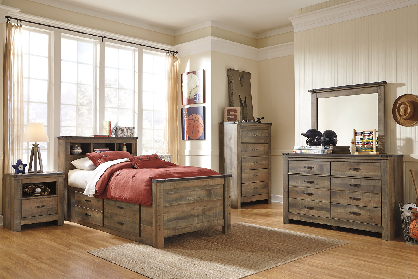 Trinell  Bookcase Bed With 2 Storage Drawers Signature Design by Ashley®