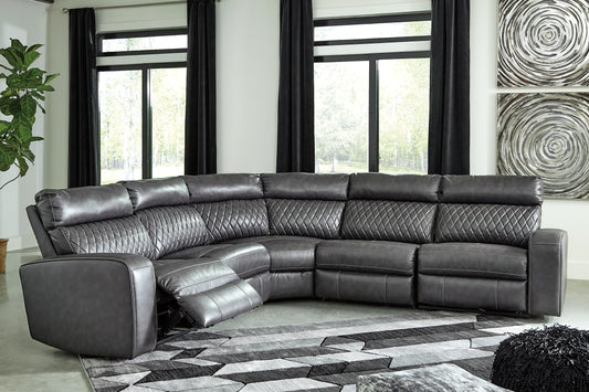 Samperstone 5-Piece Power Reclining Sectional Signature Design by Ashley®