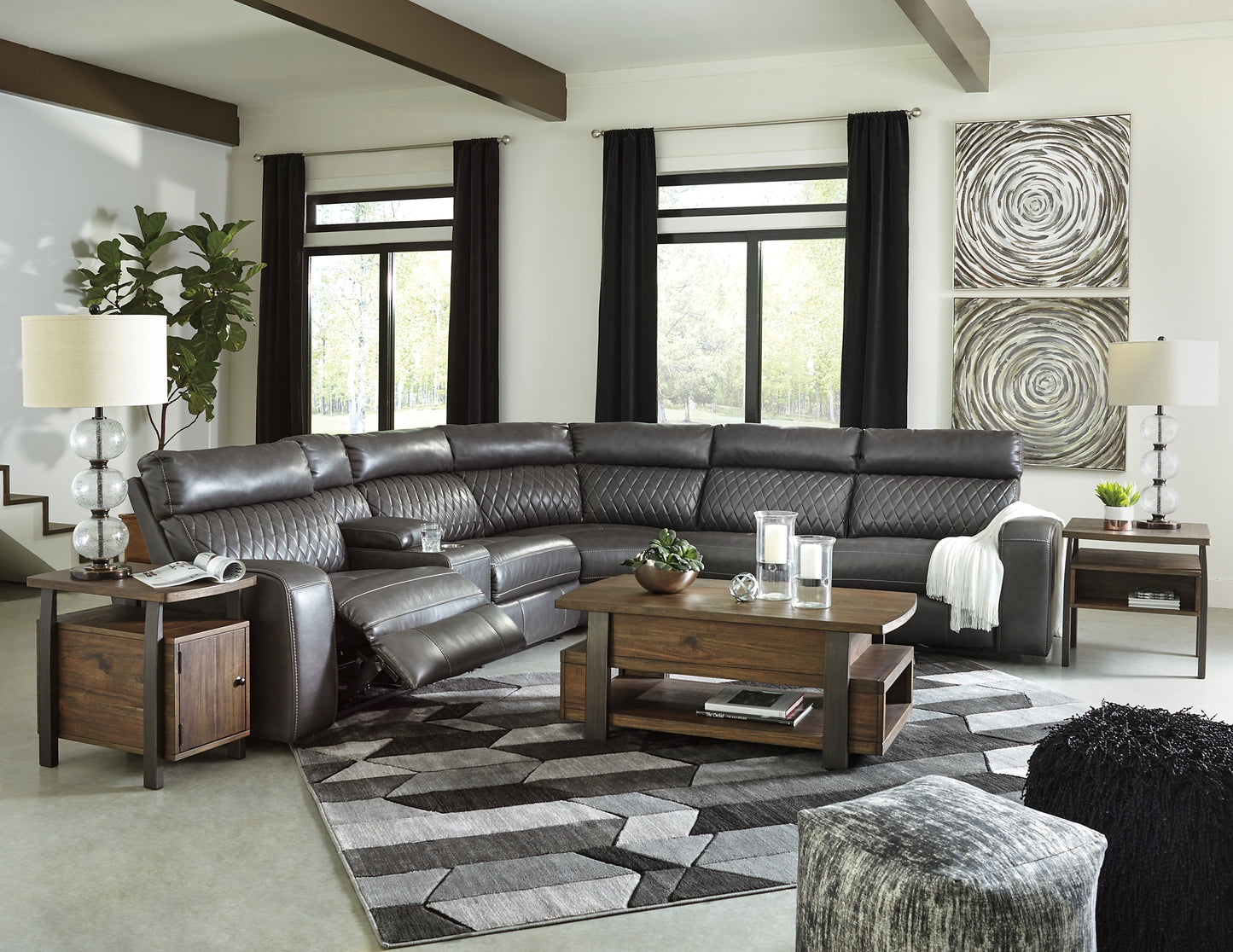 Samperstone 6-Piece Power Reclining Sectional Signature Design by Ashley®