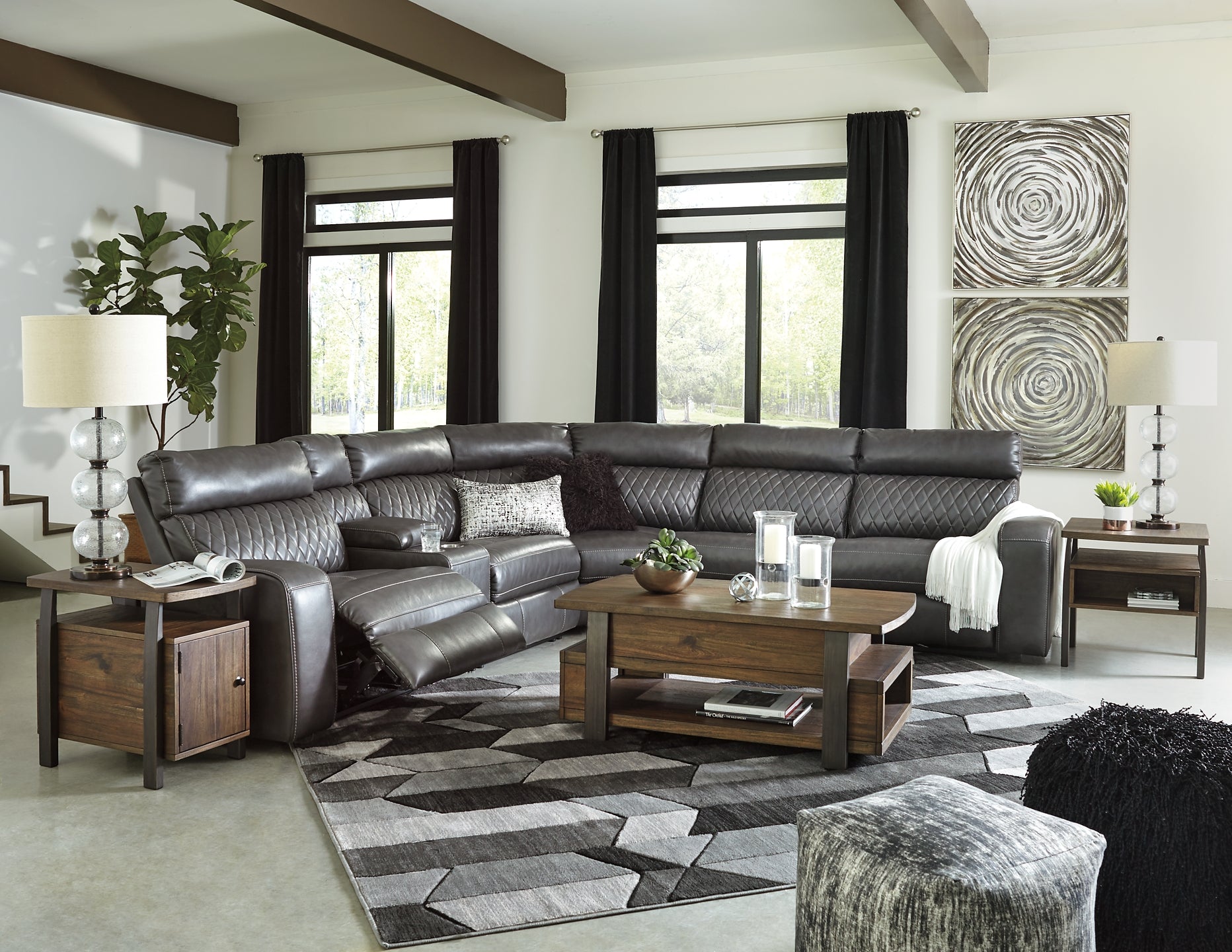 Samperstone 6-Piece Power Reclining Sectional Signature Design by Ashley®