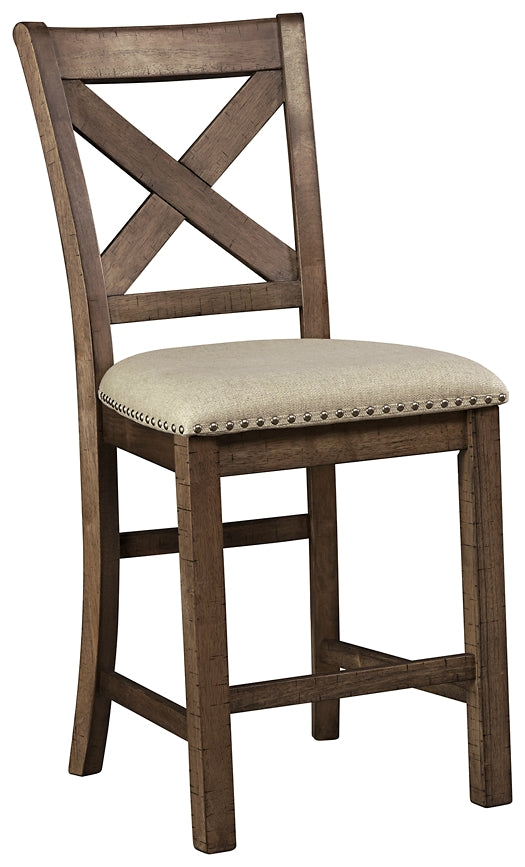 Moriville Upholstered Barstool (2/CN) Signature Design by Ashley®