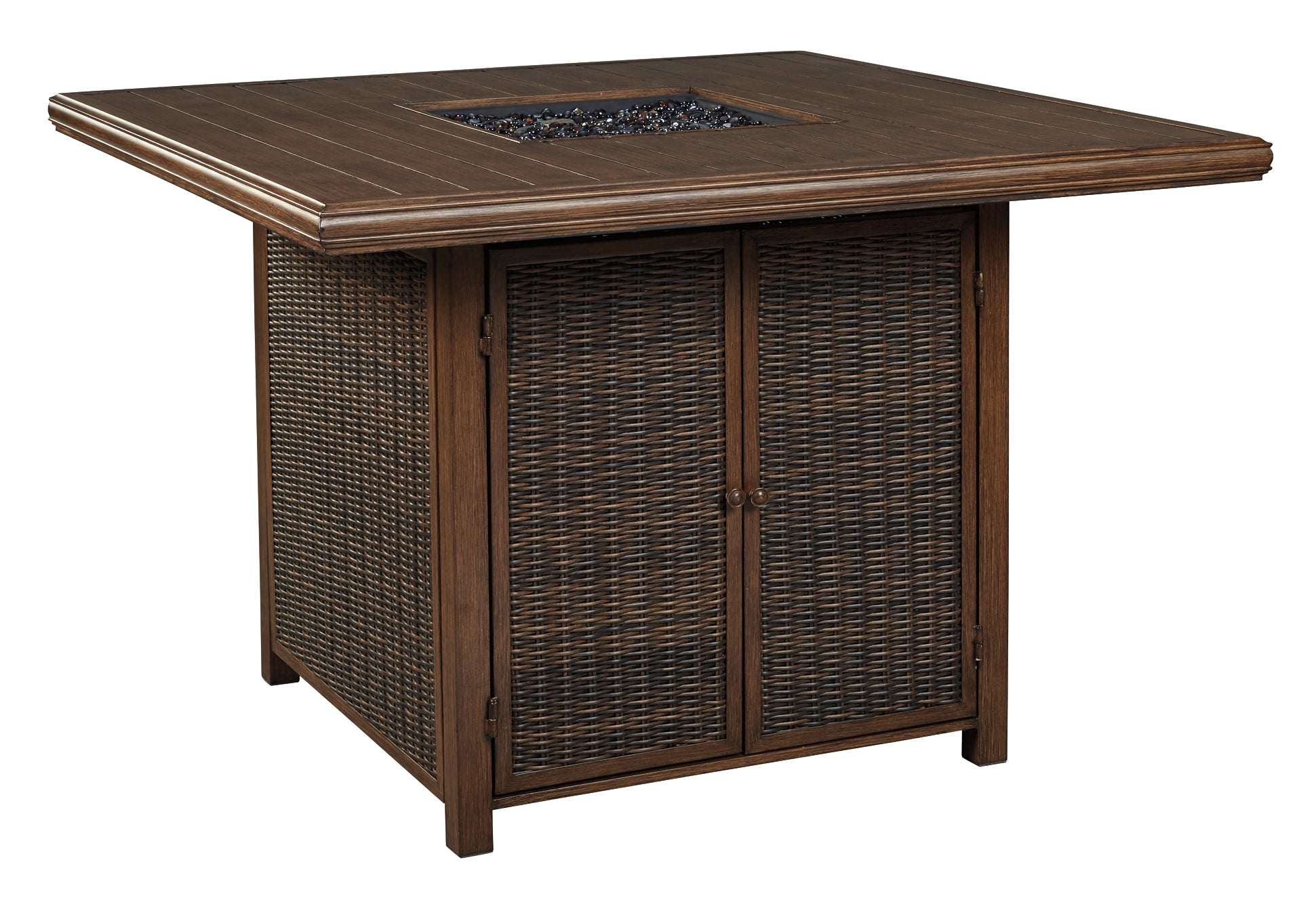 Paradise Trail Square Bar Table w/Fire Pit Signature Design by Ashley®