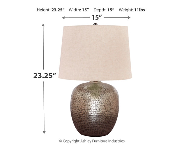 Magalie Metal Table Lamp (1/CN) Signature Design by Ashley®