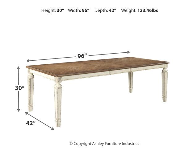 Realyn RECT Dining Room EXT Table Signature Design by Ashley®