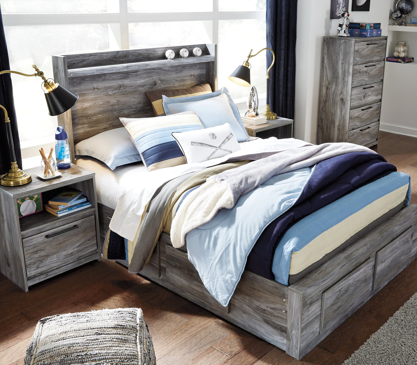 Baystorm  Panel Bed With 4 Storage Drawers Signature Design by Ashley®