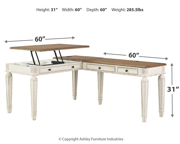 Realyn 2-Piece Home Office Desk Signature Design by Ashley®