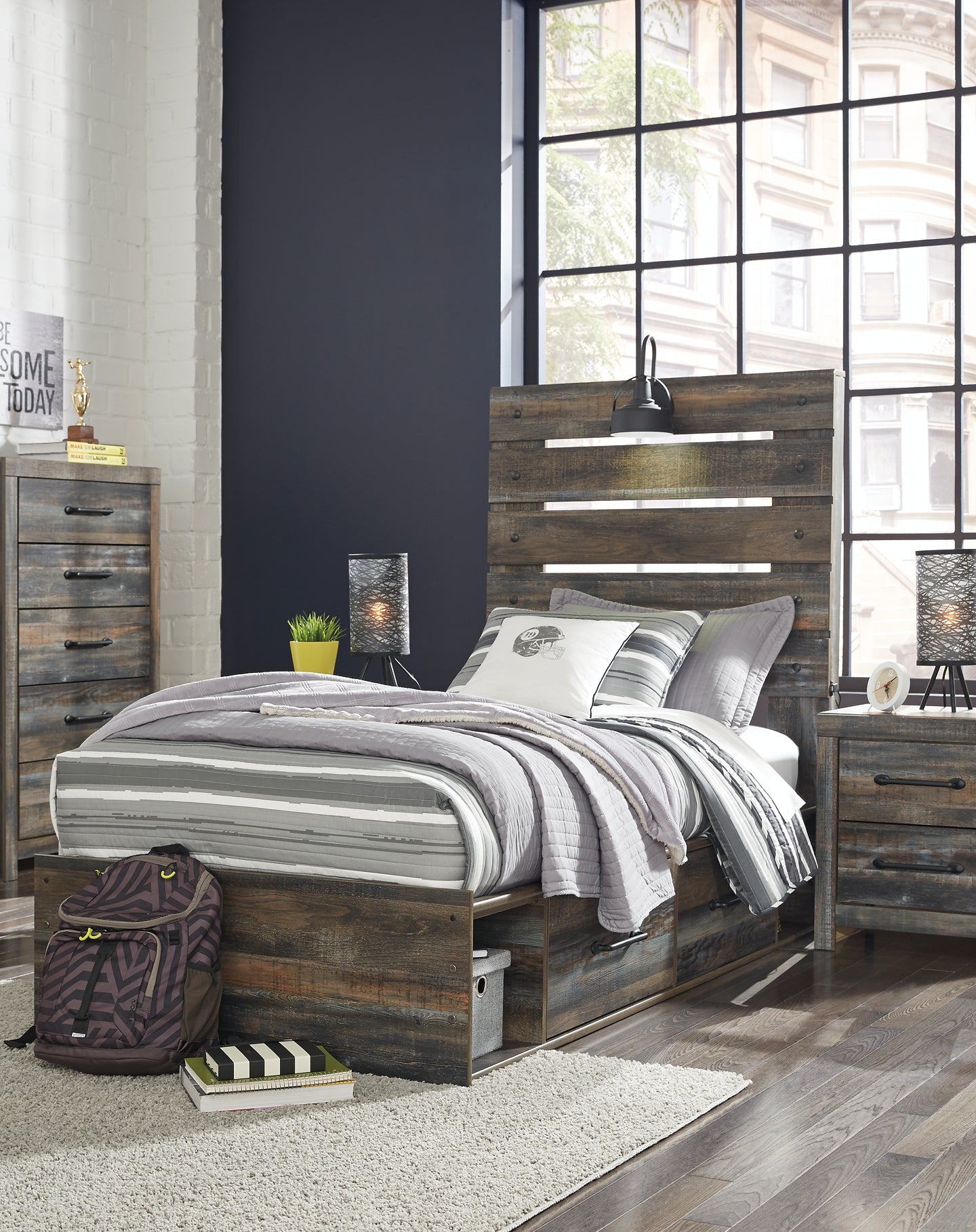 Drystan  Panel Bed With 2 Storage Drawers Signature Design by Ashley®