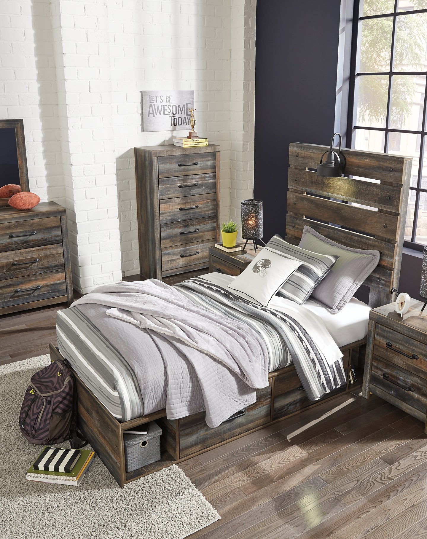 Drystan  Panel Bed With 2 Storage Drawers Signature Design by Ashley®