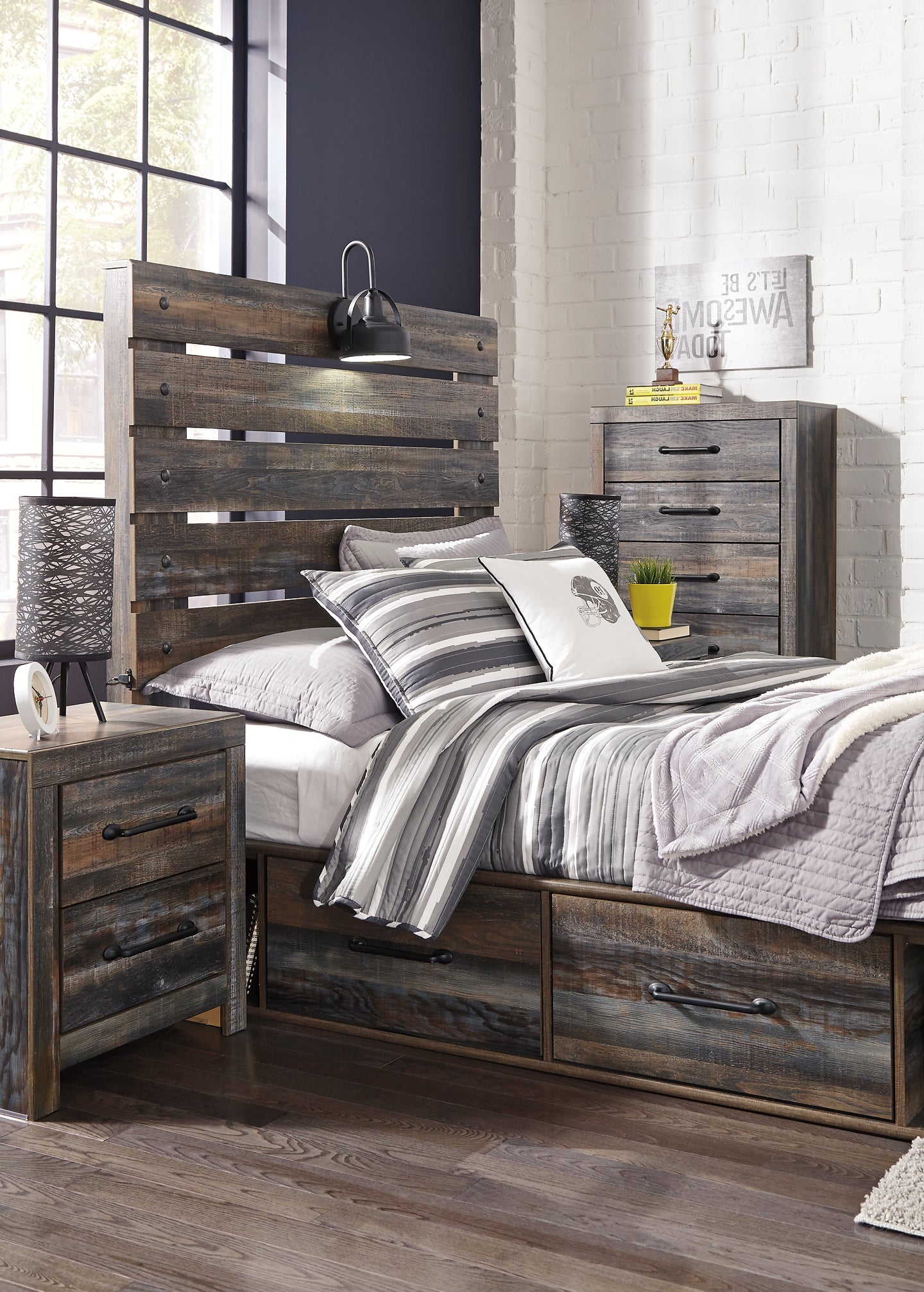 Drystan  Panel Bed With 2 Storage Drawers Signature Design by Ashley®