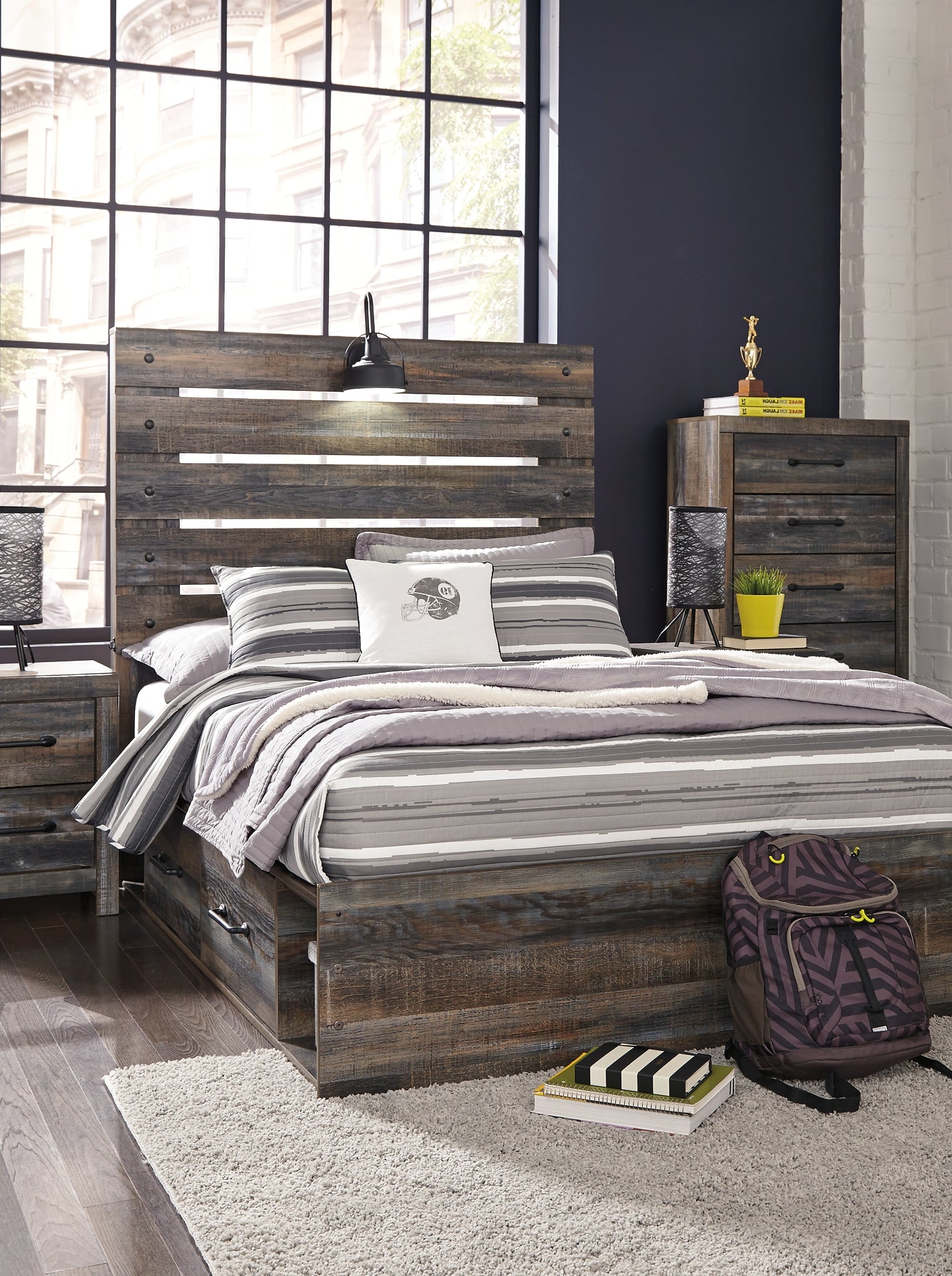 Drystan  Panel Bed With 2 Storage Drawers Signature Design by Ashley®