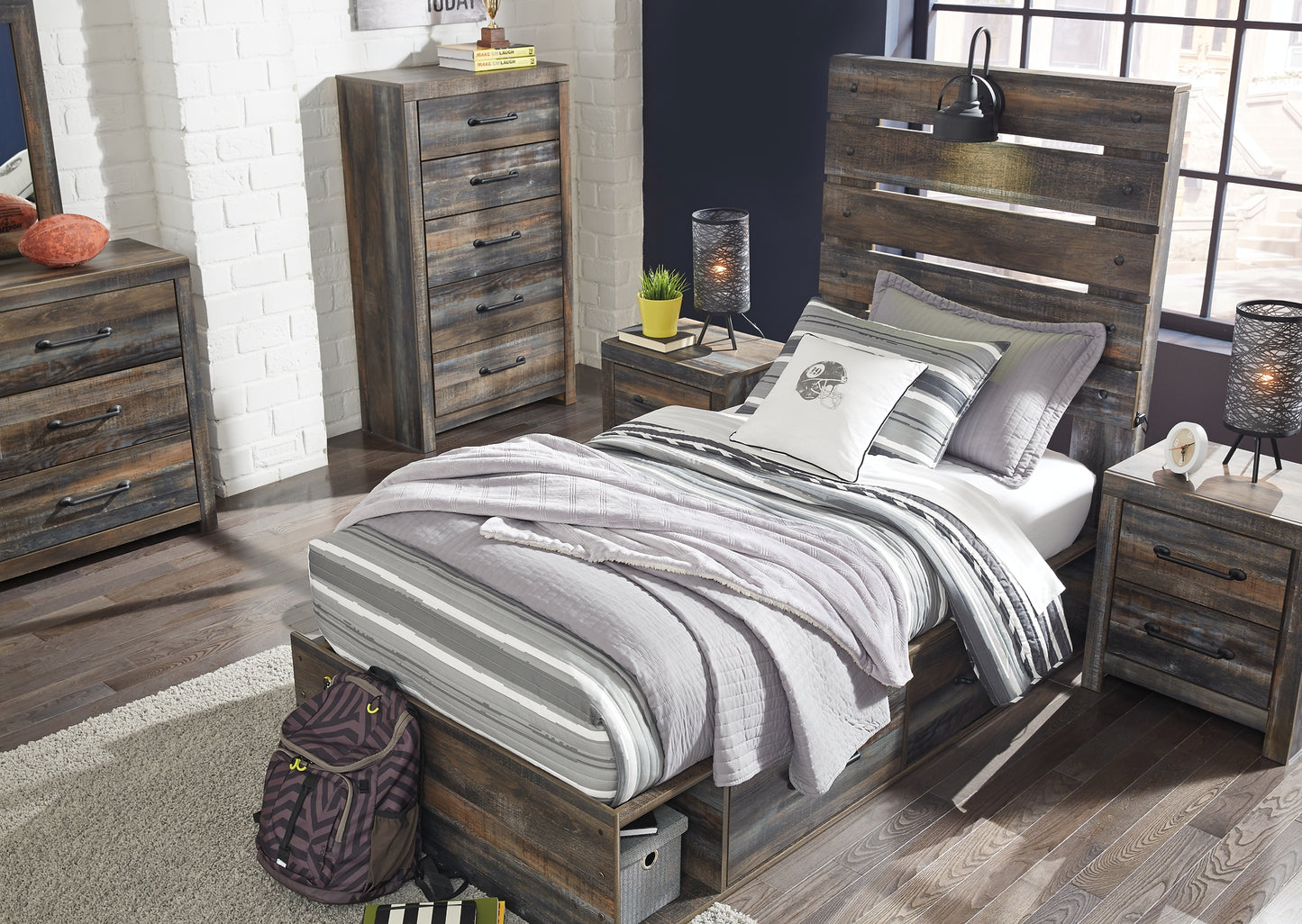 Drystan  Panel Bed With 4 Storage Drawers Signature Design by Ashley®