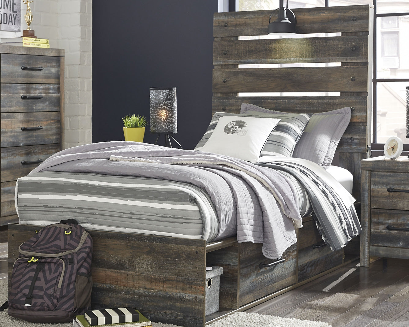 Drystan  Panel Bed With 4 Storage Drawers Signature Design by Ashley®