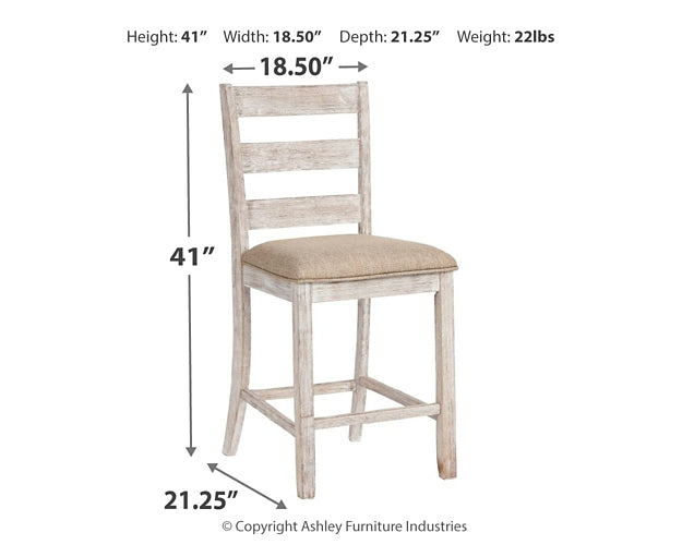 Skempton Upholstered Barstool (2/CN) Signature Design by Ashley®