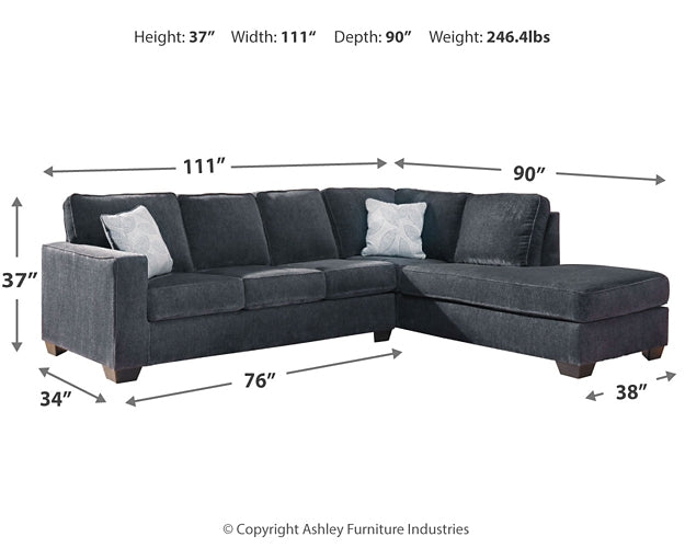 Altari 2-Piece Sectional with Chaise Signature Design by Ashley®