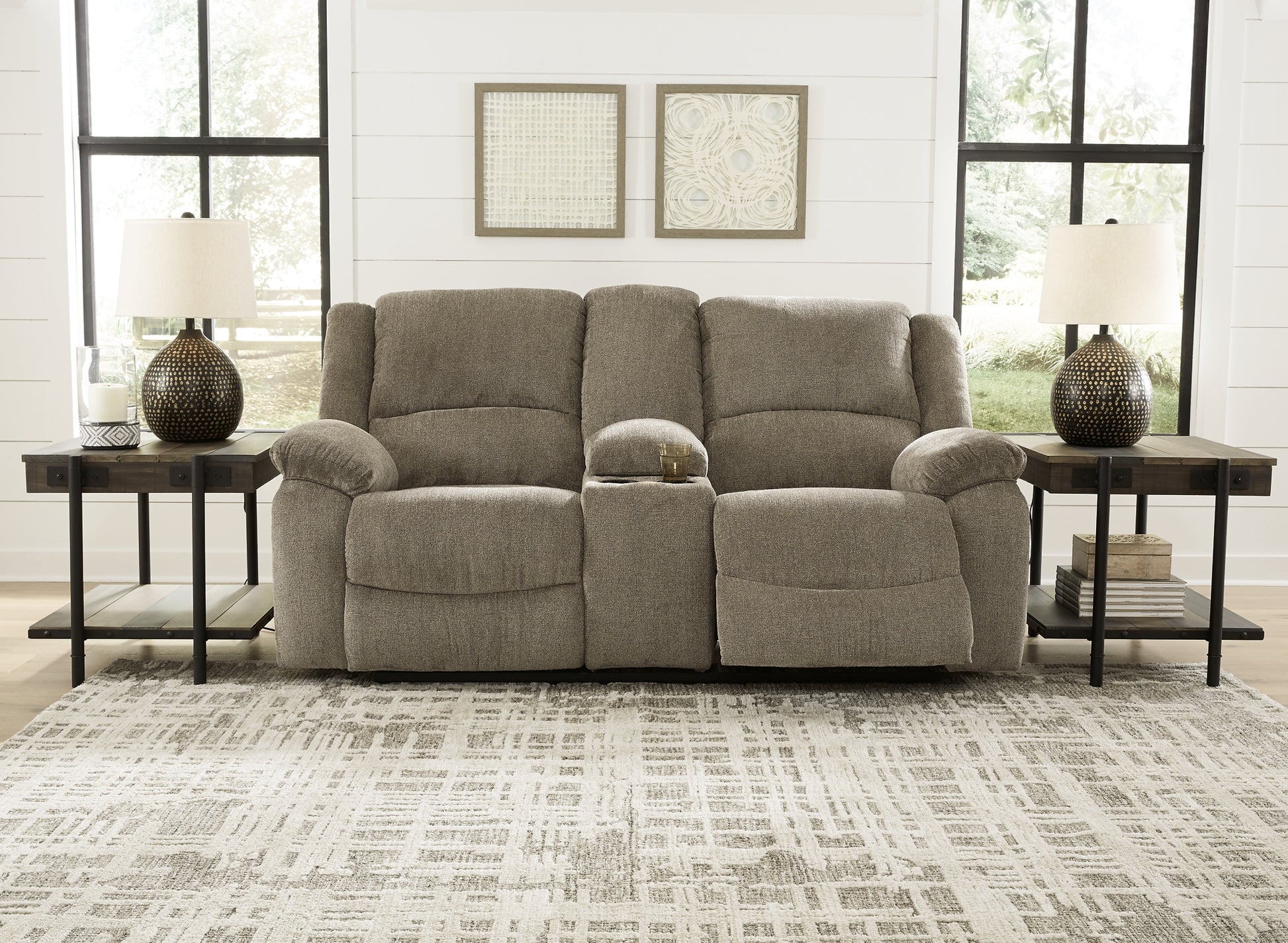 Draycoll DBL Rec Loveseat w/Console Signature Design by Ashley®