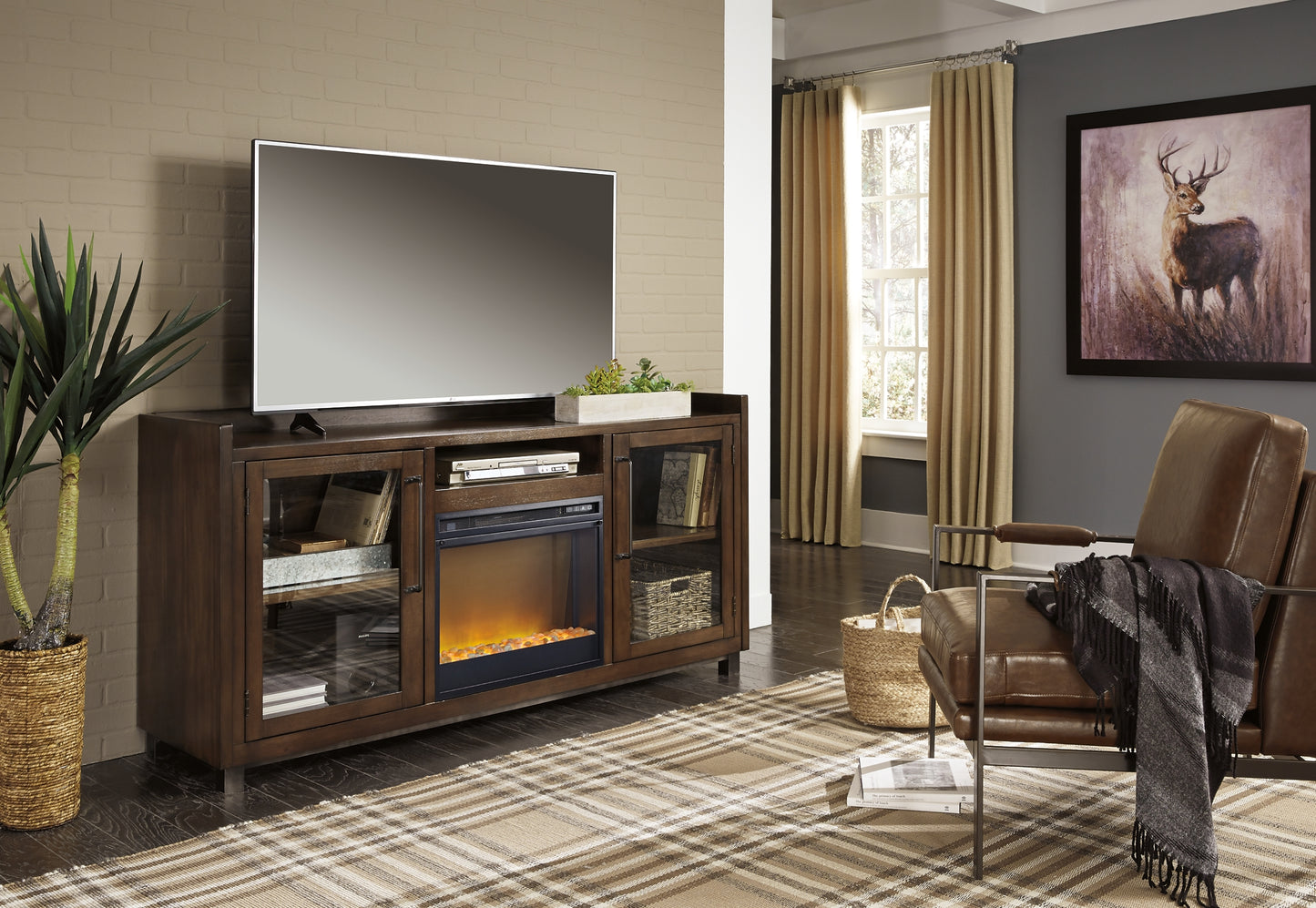 Starmore 70" TV Stand with Electric Fireplace Signature Design by Ashley®