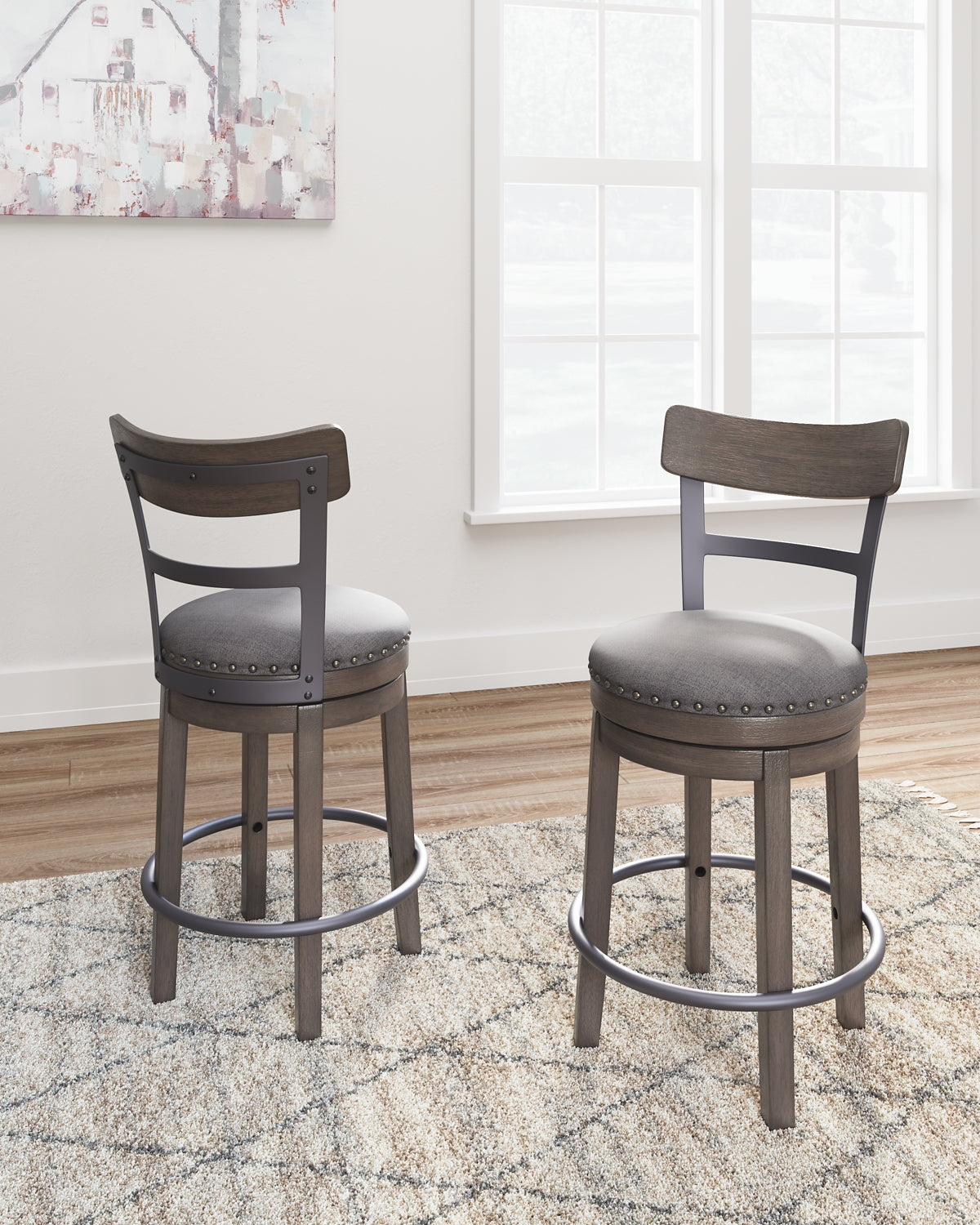 Caitbrook UPH Swivel Barstool (1/CN) Signature Design by Ashley®