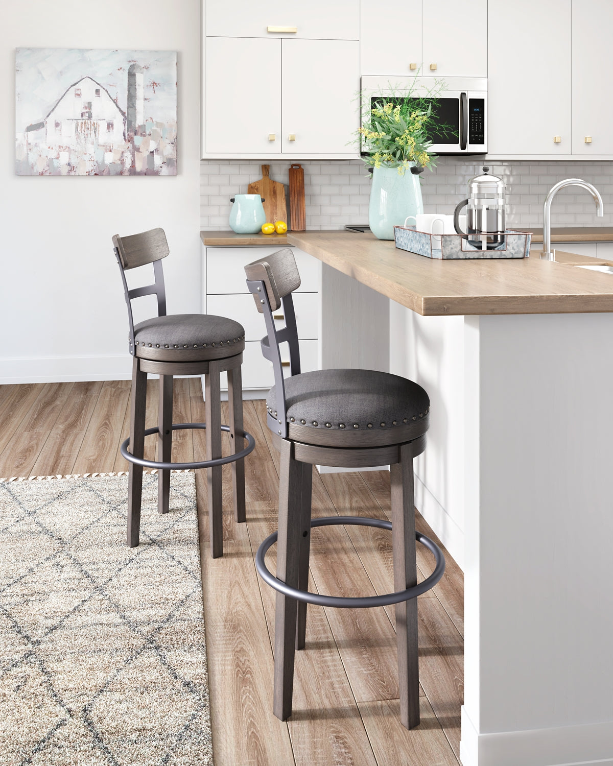 Caitbrook UPH Swivel Barstool (1/CN) Signature Design by Ashley®